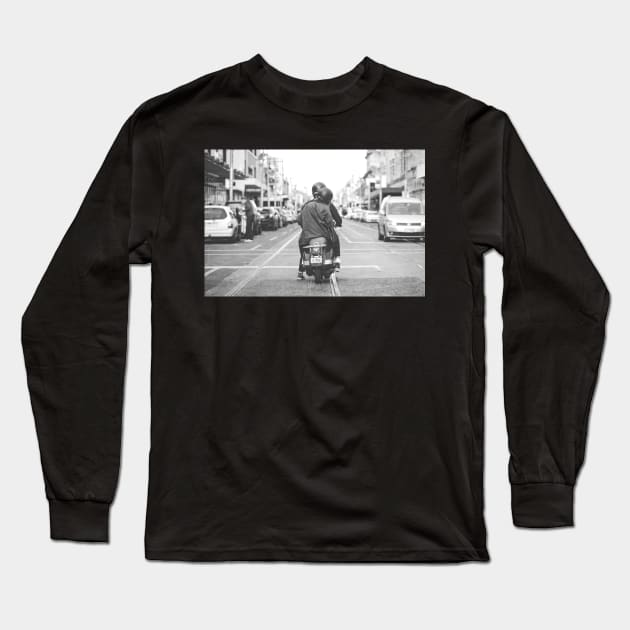 Scooter on Smith Street Long Sleeve T-Shirt by melbournedesign